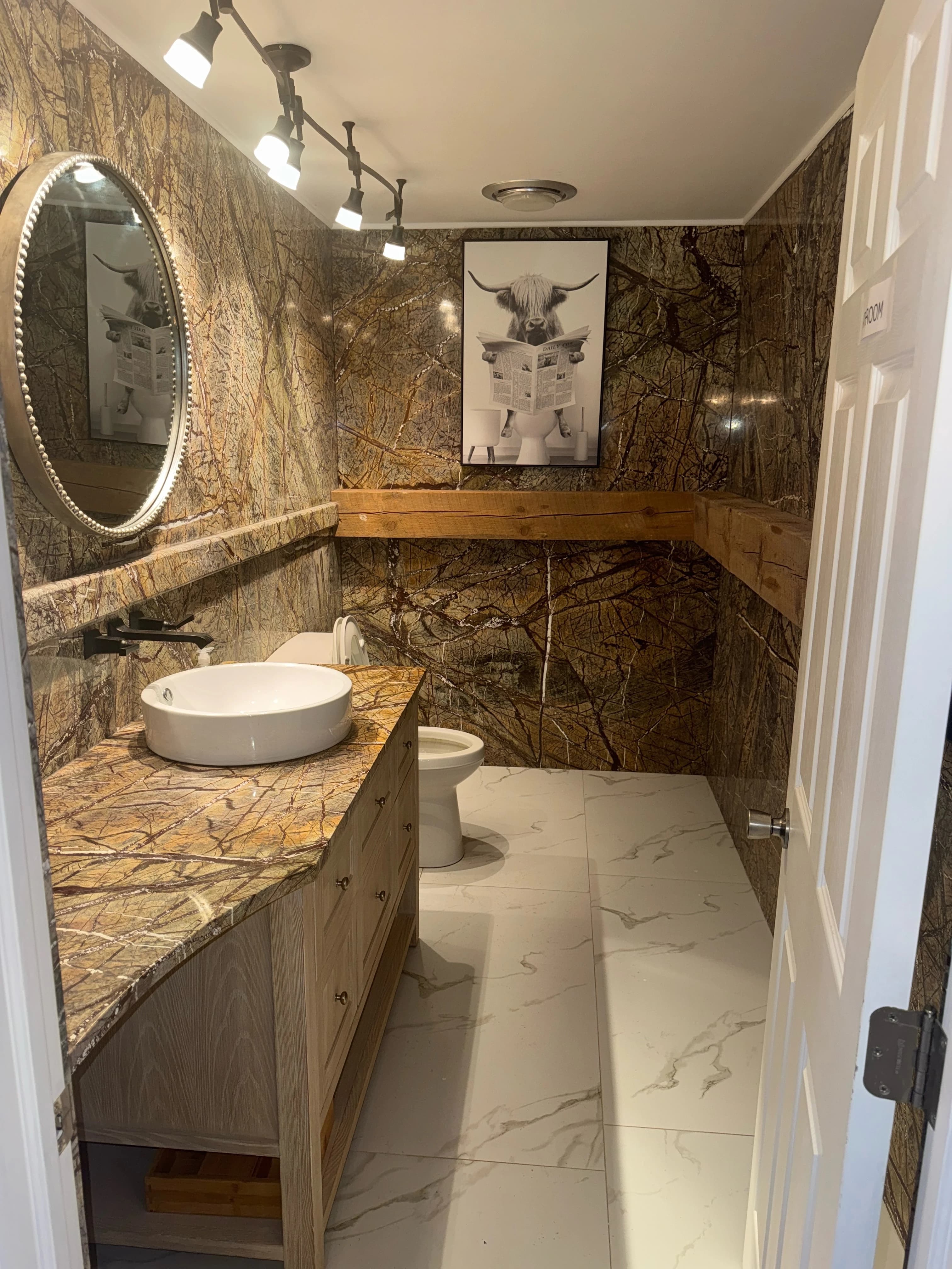 Modern bathroom with luxury finishes